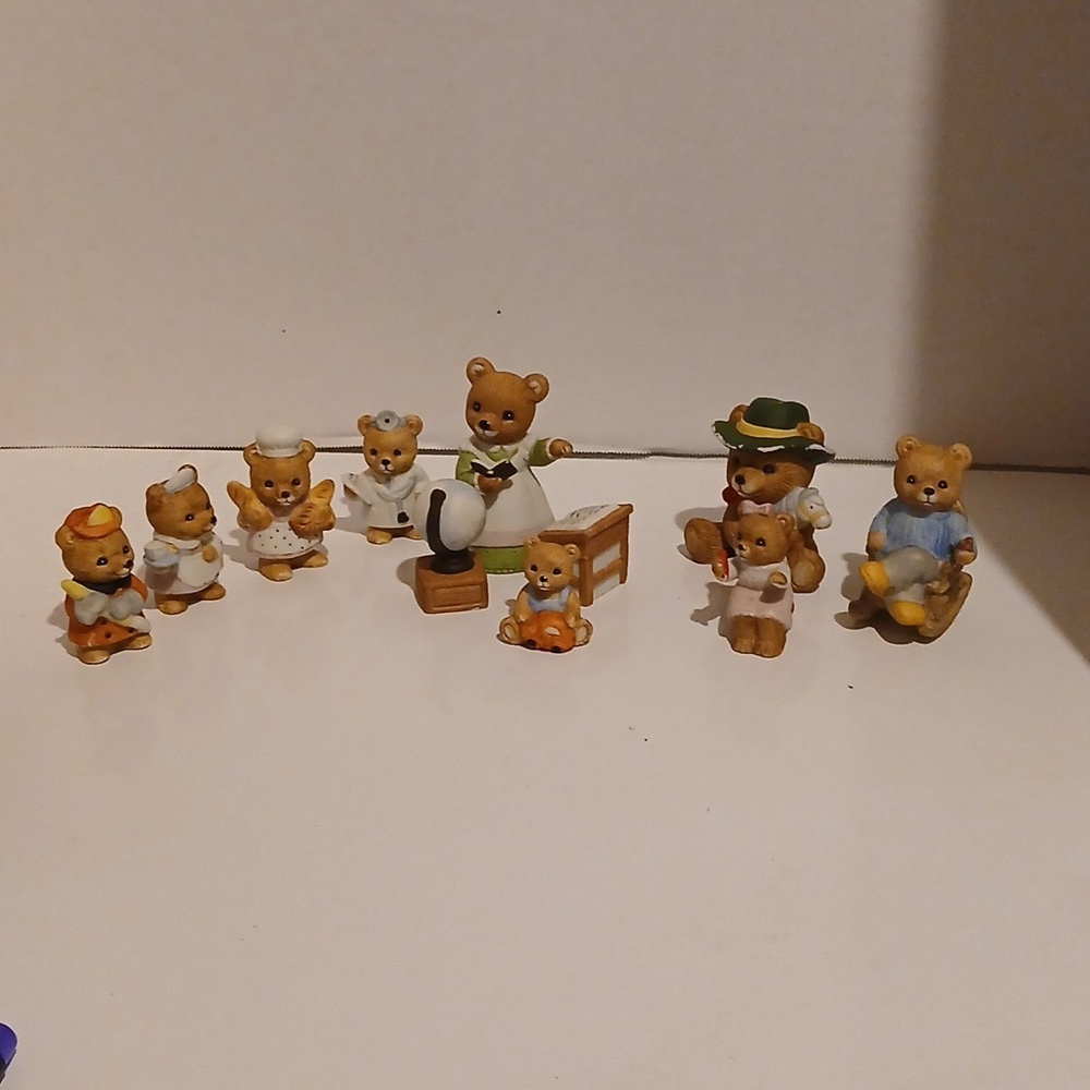 Vinatge 1980s Homco Home Interiors Adorable Bear Figurine Set